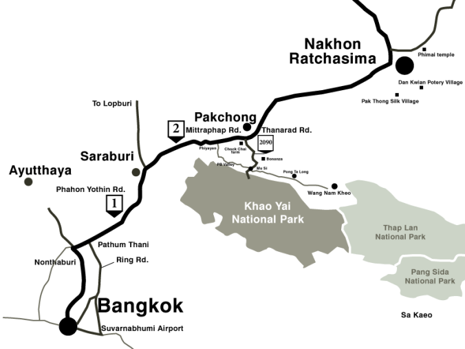 bangkok_khao_yai_road_map1
